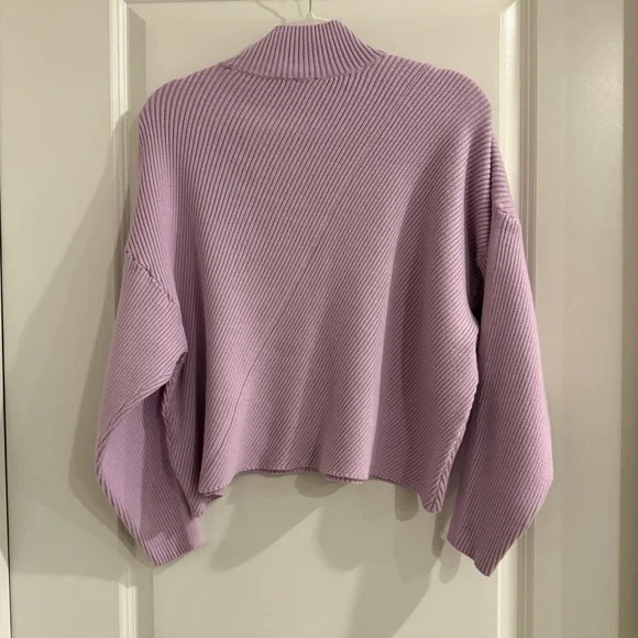 Maeve The Meredith Mock-neck Sweater-Lavender - Picture 5 of 11